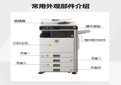 朝辰夏普363 电脑彩色打印机自动送稿器双面租赁