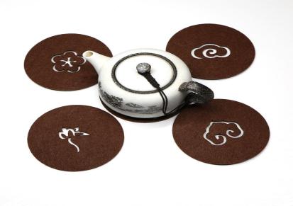 腾苑毛毡咖啡隔热茶杯垫 创意吸水防滑餐电脑桌垫 恒誉定做