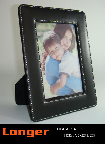 经典时尚黑色皮革相框 PU leather photo frame