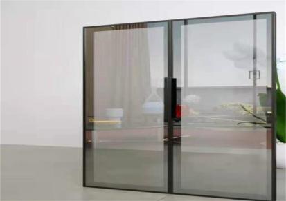 吉林市铝框玻璃门 极简玻璃门 铝框极简玻璃门选龙开