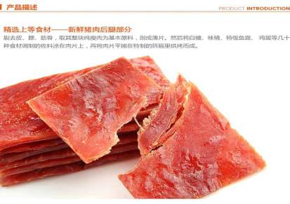 厂家直销 供应三鑫优质猪肉脯 250g小包装蜜汁猪肉脯