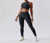 瑜伽服提臀高腰跑步健身服 紧身无缝瑜伽运动套装女SylviaEarle