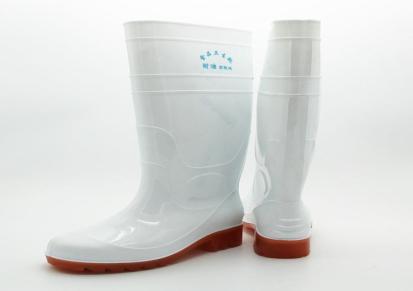 直销生产供应商 新款时尚高筒男士白色pvc雨靴 高筒胶靴 雨利王雨靴雨鞋