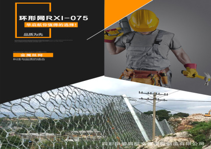 成都厂家 被动防护网  sns环形RXI-075被动柔性边坡防护网 批发