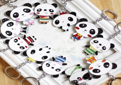 熊猫钥匙扣 四川成都旅游纪念品出国礼物 熊猫礼品款式多 大号