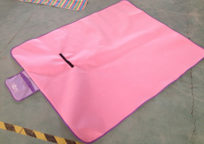粉红色单面绒野餐垫，防水防潮垫，元祖