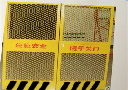 恒环厂家直销电梯防护门 井口安全防护围栏 中铁施工电梯防护门