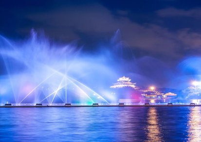 联展程控音乐喷泉安装 大型喷泉设备 超高喷泉免费设计