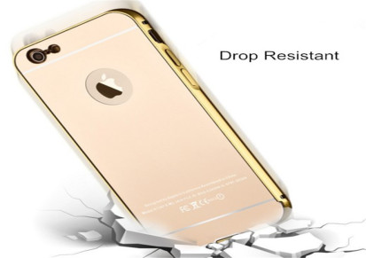 智能手机Phone6SPlus5Spc金属边框电镀镜面后盖式手机壳批发