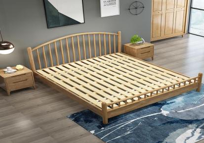 北欧实木床现代简约单人床1.8米1.5米双人床日式温莎床厂家直销