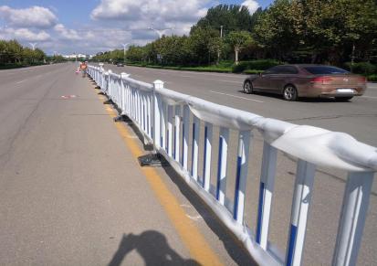 镀锌市政护栏道路交通人行道分流栅栏 马路中央铁艺围栏章达支持定制