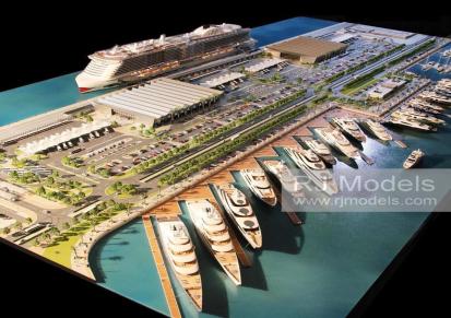 港基建筑 专业制作 创意定制 多功能 船舶 车站码头沙盘模型制作