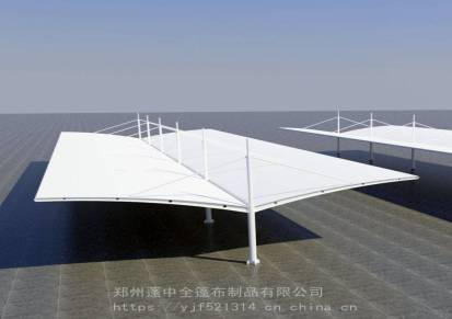 郑州顺发厂家直销SF-MJG0026膜结构汽车遮阳棚防雨篷