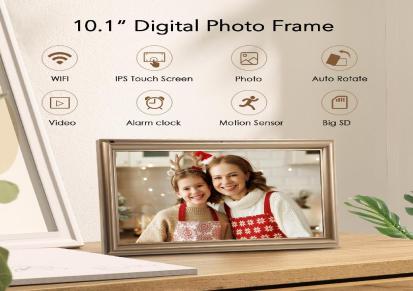 10寸高清数码电子相框 多功能电子相册照片视频播放 知之品牌