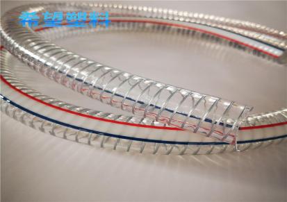 希望生产PVC透明钢丝软管 大口径钢丝复合管 全新材料