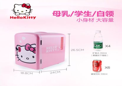 Hello Kitty车载冰箱 迷你冰箱 广告促销礼品车用冷藏箱厂家