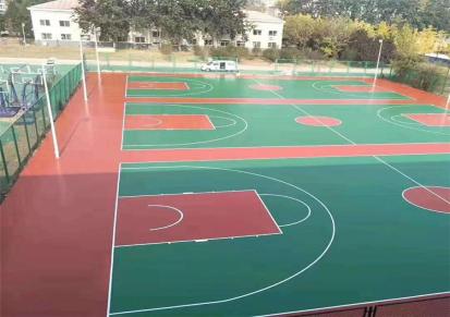亚君体育设施 室外篮球场 防滑耐用 硅pu球场 运动场施工