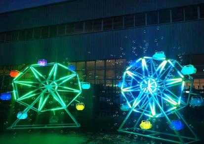 网红LED摩天轮泡泡机 360度旋转全自动供水 智乐互动游乐设施
