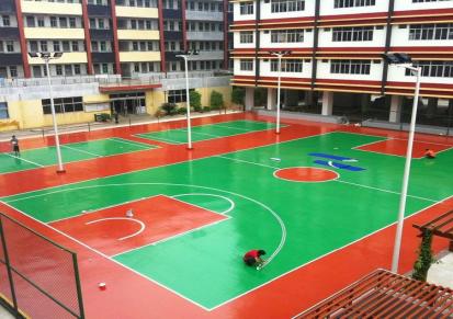 重庆塑胶篮球场 学校篮球场施工就找柏禾体育 环保又耐用