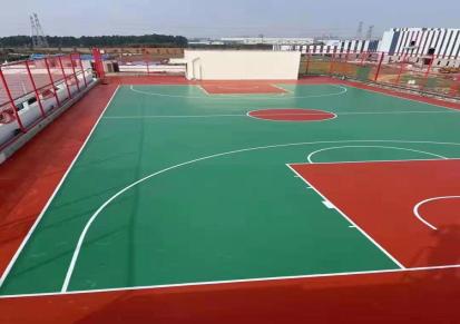 峰元体育设施专业材料施工硅PU篮球场 硅PU网球场建设 水性环保硅PU