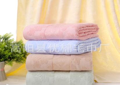 厂家低价促销 纯棉32股素色毛巾被 柔软布艺提花 舒适不掉毛