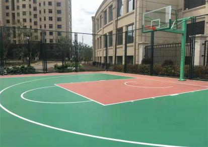 室外硅pu塑胶篮球羽毛球场地施工 开程体育欢迎选购