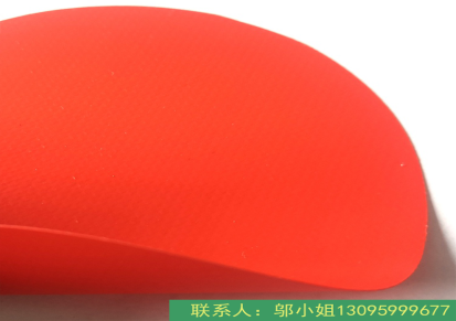 科宝达0.3mmPVC夹网布石油工人防护服用桔红色防化服用胶布