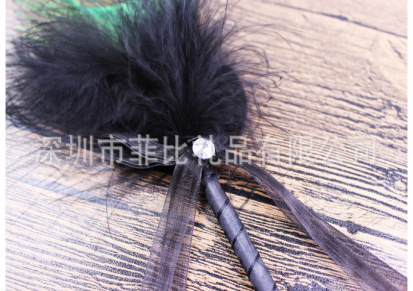 韩国文具书写笔，创意文具羽毛笔，天然孔雀羽毛签字笔