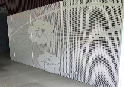 创裕金属 冲孔铝单板 外立面定制艺术墙面2.0M厚门头招牌镂空铝板