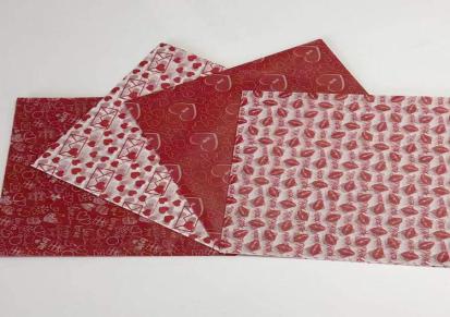 天森 雪梨纸印刷爱心图案 母亲节服装包装纸 情人节拷贝纸