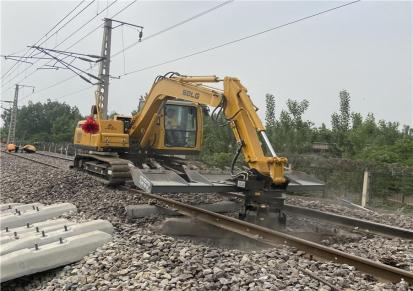 铁路建设挖掘机枕木机 柳工75挖掘机公铁两用改装