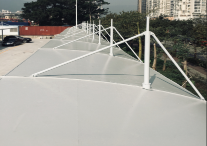 深圳公交集团公司充电桩张拉膜结构雨棚工程