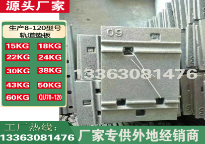 元昌厂家生产铁路p50kg轨道铁垫板 50kg铁路铁垫板 扣板