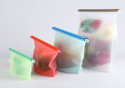 500ML保鲜袋 硅胶保鲜袋 食品分装袋子 冷冻收纳袋 水果袋 厨房用品