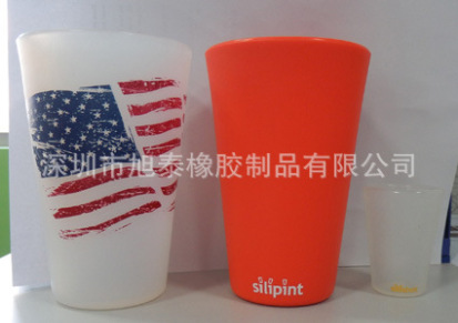 厂家订做硅胶杯，透明，颜色自订，食品级硅