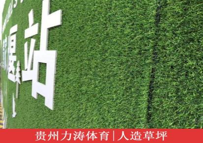 力涛体育 贵阳足球场专用人造草坪 工程围挡草坪施工工程