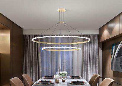 中山吉泰4014 客厅吊灯轻奢水晶圆形后现代简约2021年新款大气灯具