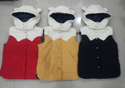 2013爆款新款韩版加厚羊羔毛绒熊猫耳朵帽子可托卸女式棉马甲