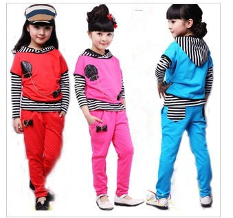 韩版童装 运动套装 大童装套装 女童装 秋季套装