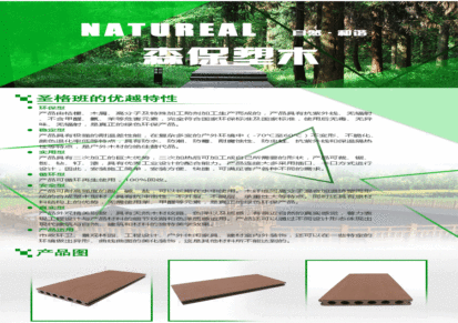 新型环保塑木地板 户外空心装饰建材 绿化园林 塑木厂家直供批发