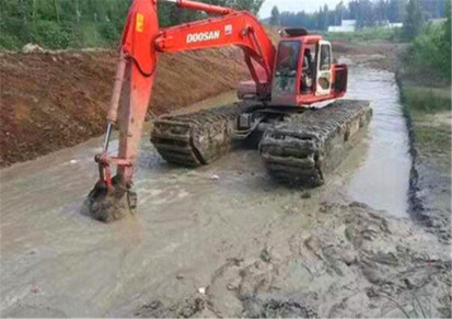 河道清淤水上挖掘机出租价格 管道清淤公司
