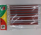学生铅笔厂家直销HB 六角杆，白木，抽条沾顶（红白俩色）