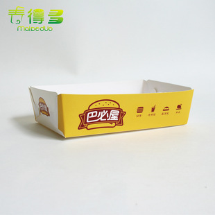 禧年包装厂家直销食品包装高档汉堡盒鸡米花盒可定制折叠白卡纸盒