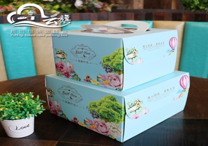 欧式烘焙包装盒生日蛋糕盒 折叠手提西式蛋糕包装盒