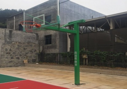 贵州奥运星体育生产销售室外地埋式方管篮球架 学校 体育场专用