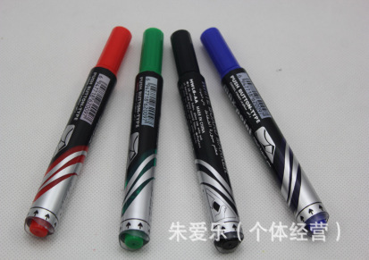 厂家供应高L6-AA记号笔 四支袋装 直液式记号笔 可按压记号笔