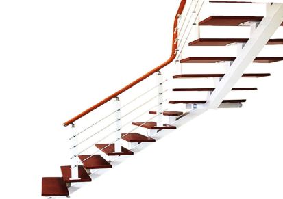 实木钢木楼梯 精装家用直式楼梯 梦工楼梯