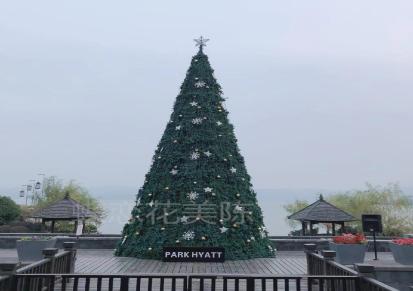 6米小型圣诞树售楼处大厅布置 武汉圣诞圣诞树 蝶恋花美陈工厂