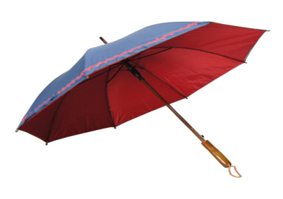 新款双层木中棒直杆伞 高档实木伞 广告伞 精美礼品伞定做