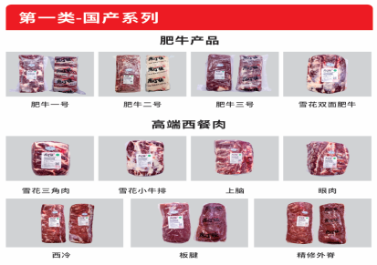庖丁佳牛肉产品——高端西餐肉系列